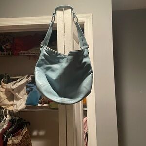Coach Sky Blue Leather Hobo Bag